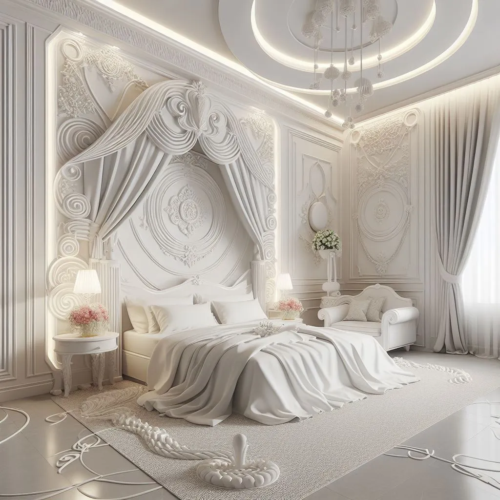 Gypsum board decorations for brides’ bedrooms	